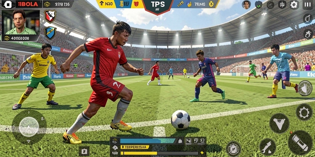 Tampilan gameplay menegangkan dan seru dari 11BOLA.