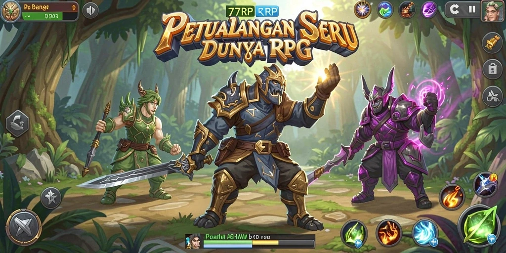 Gambar menunjukkan aksi seru dan grafik menawan dalam 77RP.