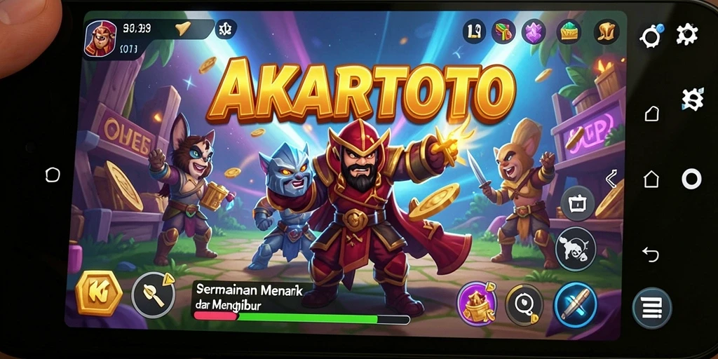Tampilan gameplay menarik dari AKARTOTO yang menunjukkan simulasi interaktif.