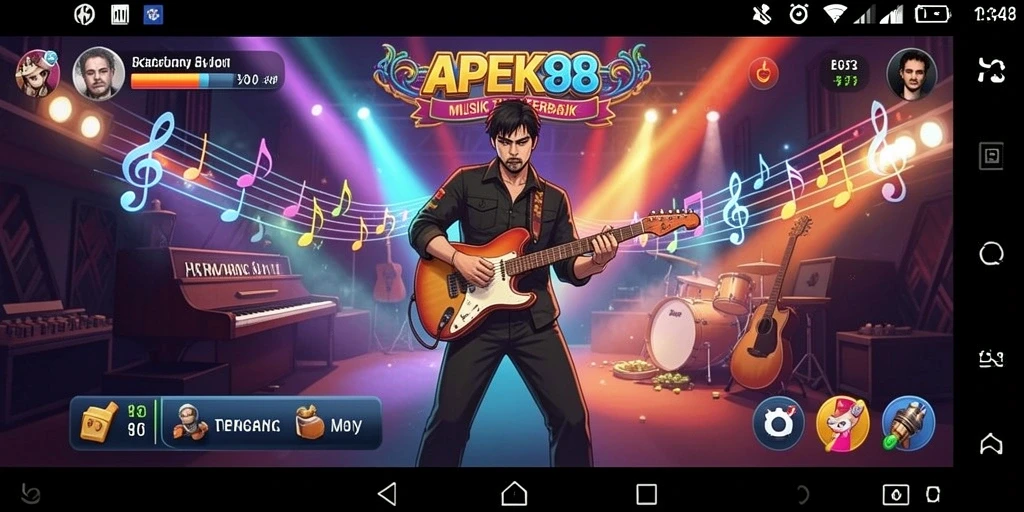 Tampilan gameplay APEK88 yang memukau saat bermain musik.