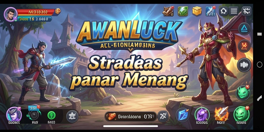 Screenshot utama AWANLUCK menampilkan momen strategis yang mendebarkan.