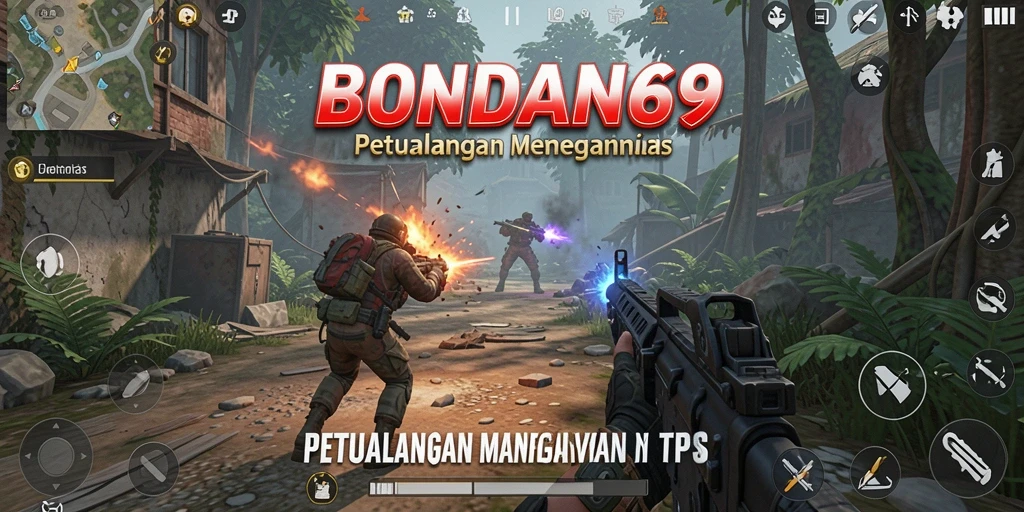 Gameplay seru BONDAN69 dalam aksi tembak-menembak TPS.