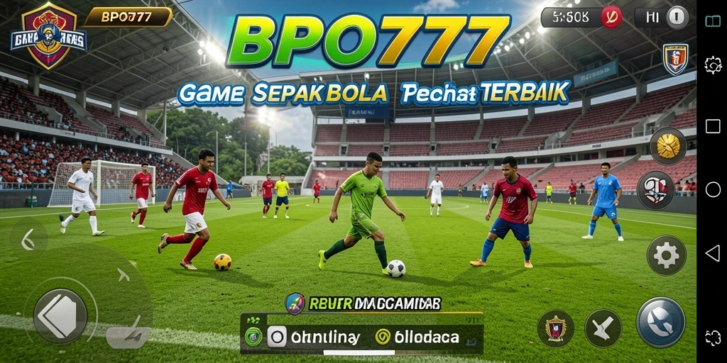 Tampilan gameplay BPO777 yang menarik dan penuh aksi sepak bola.