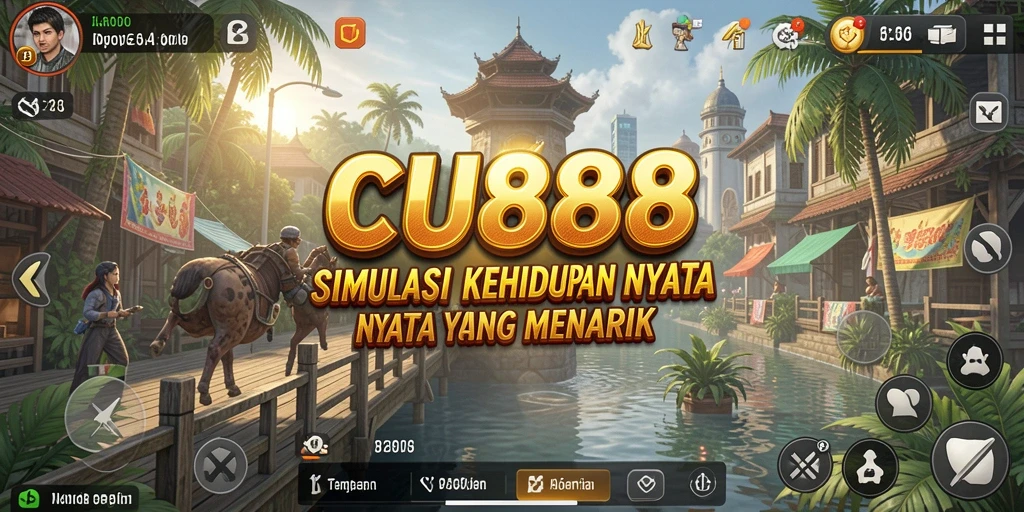 Tampilan gameplay CU888 yang penuh warna dan interaktif.