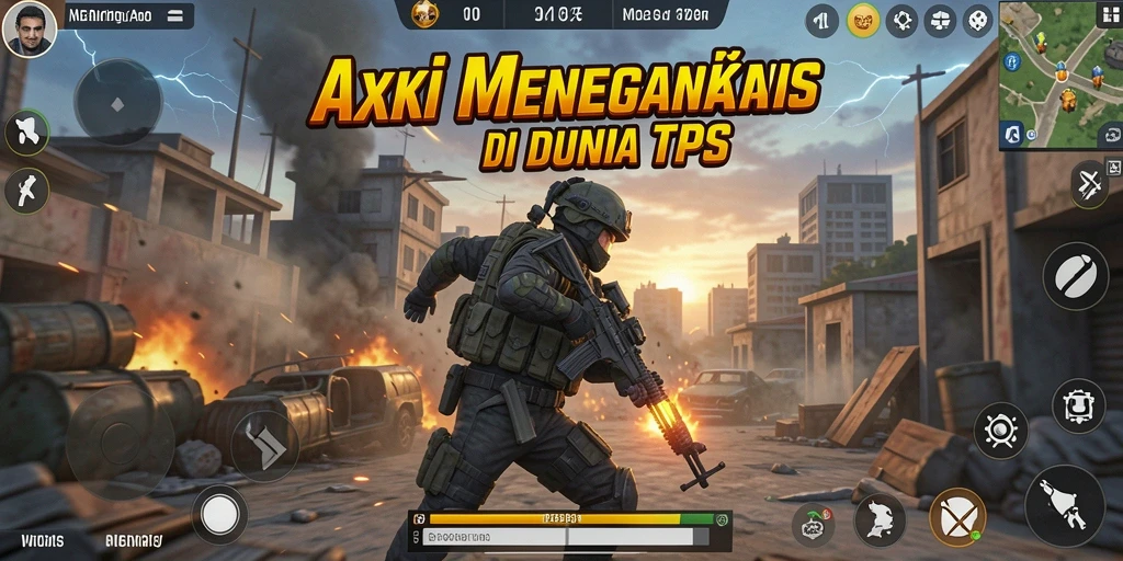 Tangkapan layar DKK menampilkan aksi tembak-menembak yang mendebarkan di peta penuh detail.