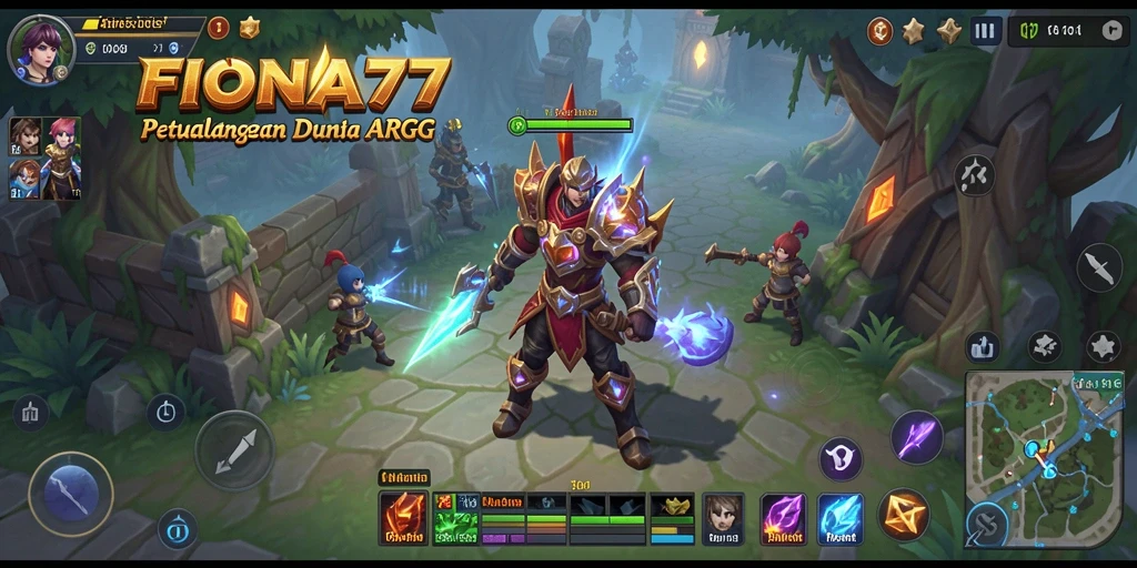 Tampilan gameplay FIONA77 dengan aksi pertarungan seru di dunia fantasi.