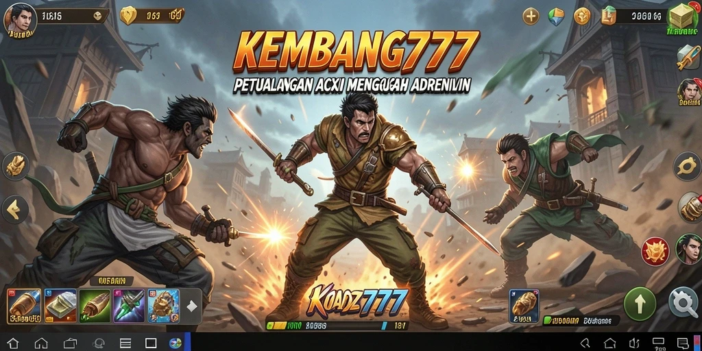 Screenshot KEMBANG777 menampilkan aksi seru karakter dalam pertempuran.