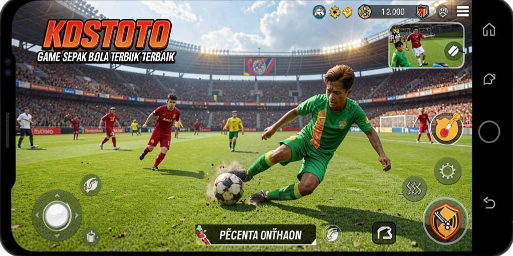 Screenshot gameplay KOSTOTO yang menunjukkan aksi seru di lapangan.