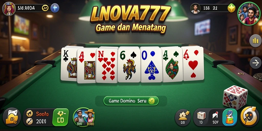 Tampilan gameplay Domino LNOVA777 yang menarik dan seru.