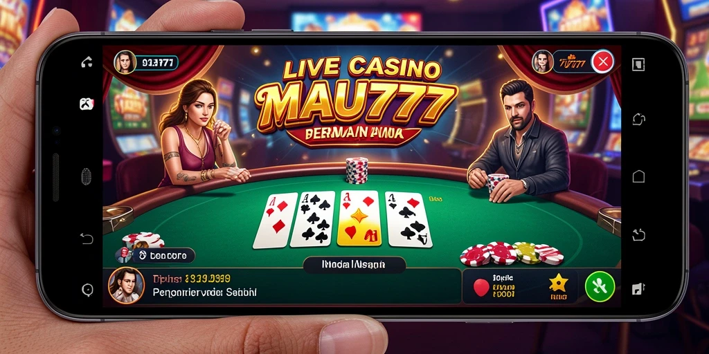 Tampilan utama MAU777 yang menampilkan dealer profesional dan permainan Live Casino.