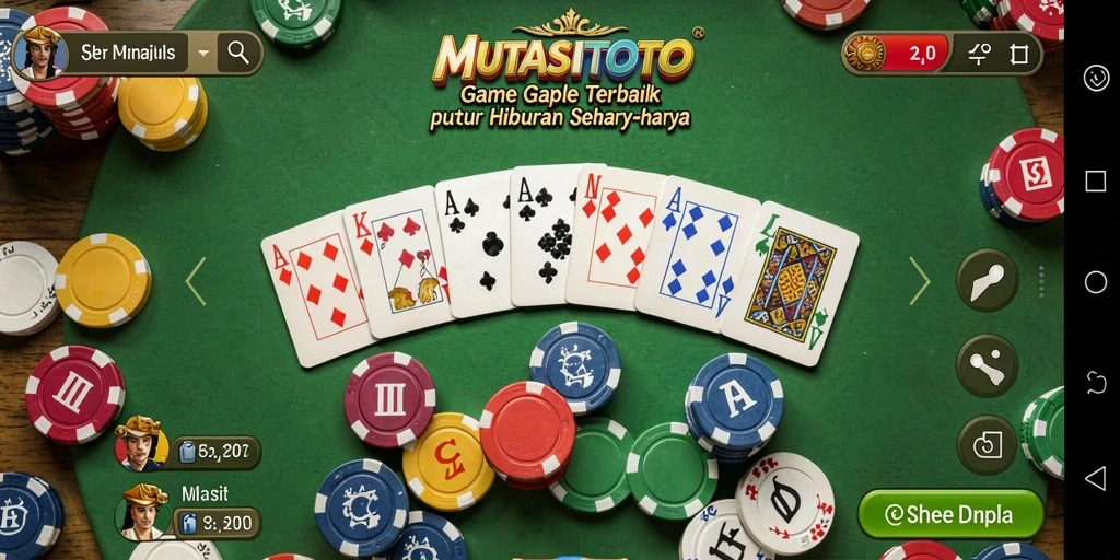 Screenshot gameplay seru dari MUTASITOTO saat bermain Gaple.