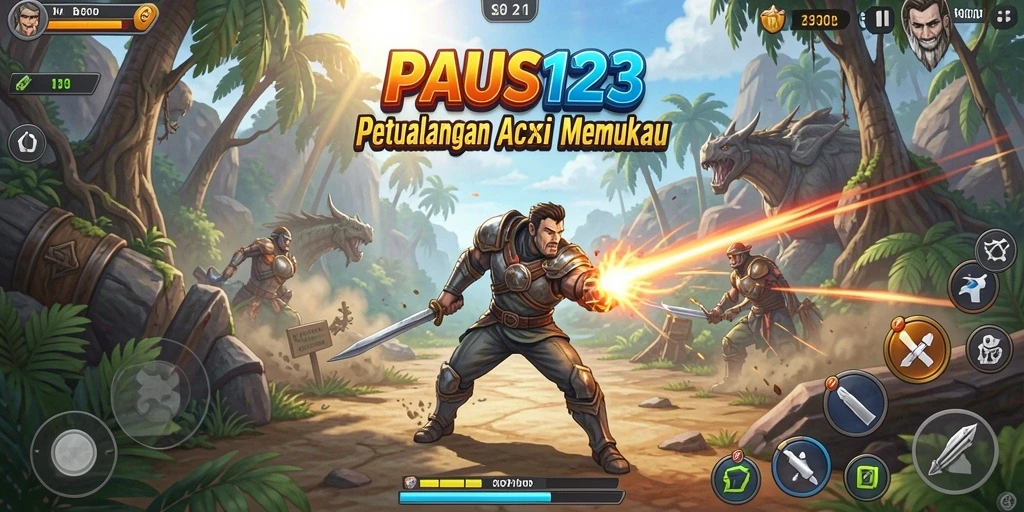 Screenshot utama PAUS123 menampilkan gameplay seru dan aksi mendebarkan.