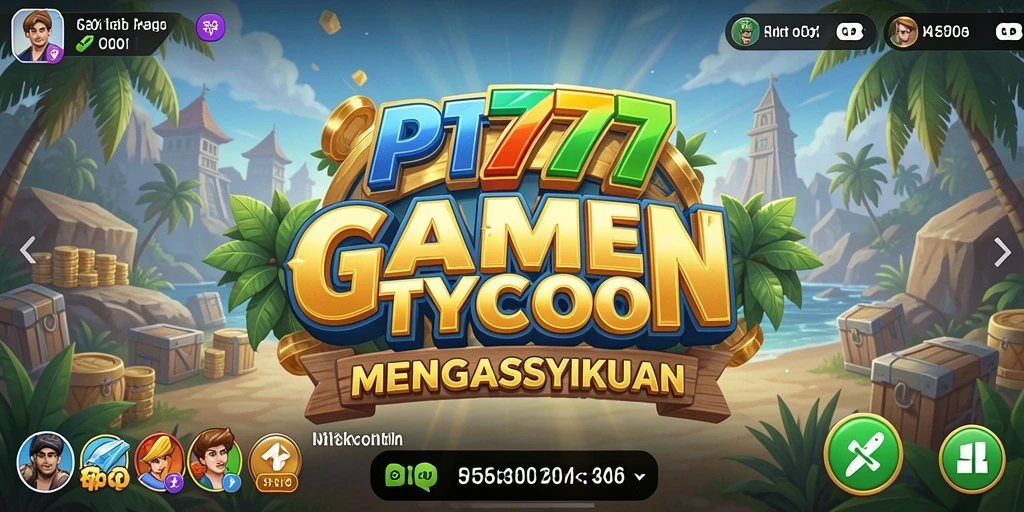 Tangkapan layar PT777 yang menampilkan pengalaman gameplay Tycoon yang menarik.
