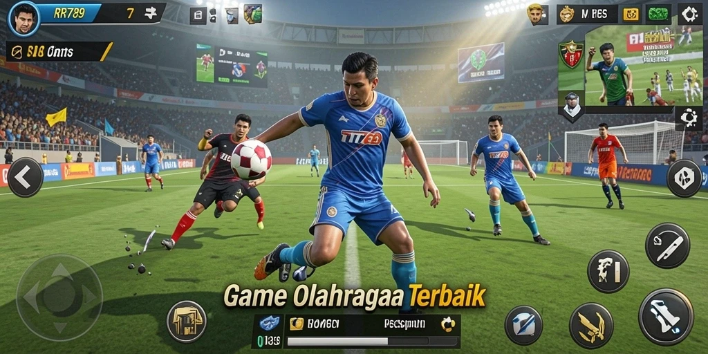 Screenshot utama RR789 menunjukkan gameplay mendebarkan dalam berbagai cabang olahraga.