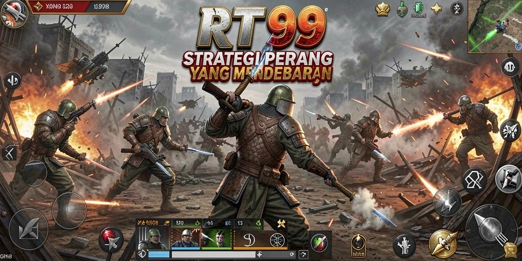 Tampilan gameplay RT99 yang mendebarkan dan penuh strategi.