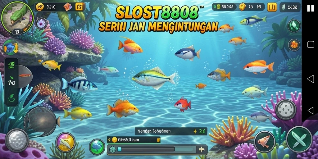 Tangkapan ikan yang memukau dalam gameplay SLOST8808.