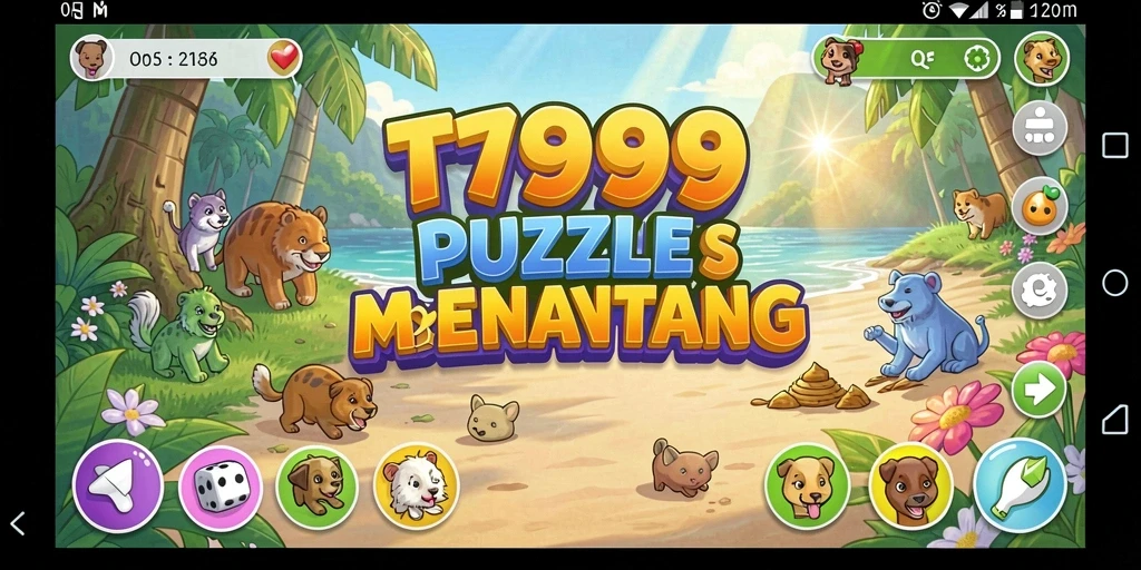 Tampilan gameplay T9999 yang seru dan menantang dalam genre Puzzle.