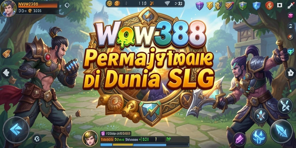 Tangkapan layar WOW388 menampilkan aksi pertempuran seru dalam game SLG.
