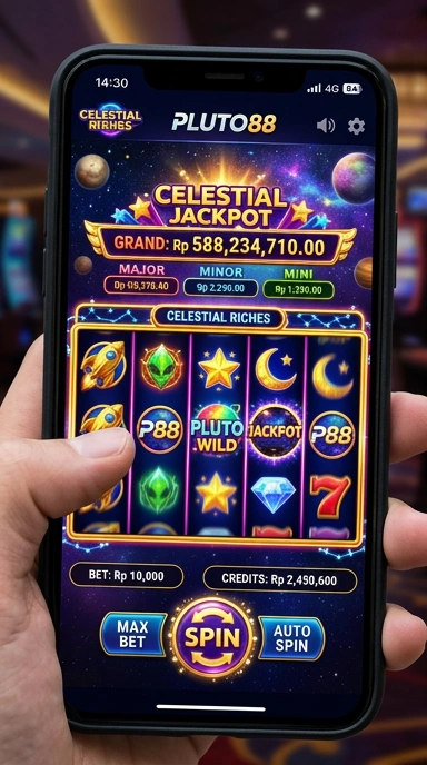 Tampilan antarmuka aplikasi pluto88 yang user-friendly.